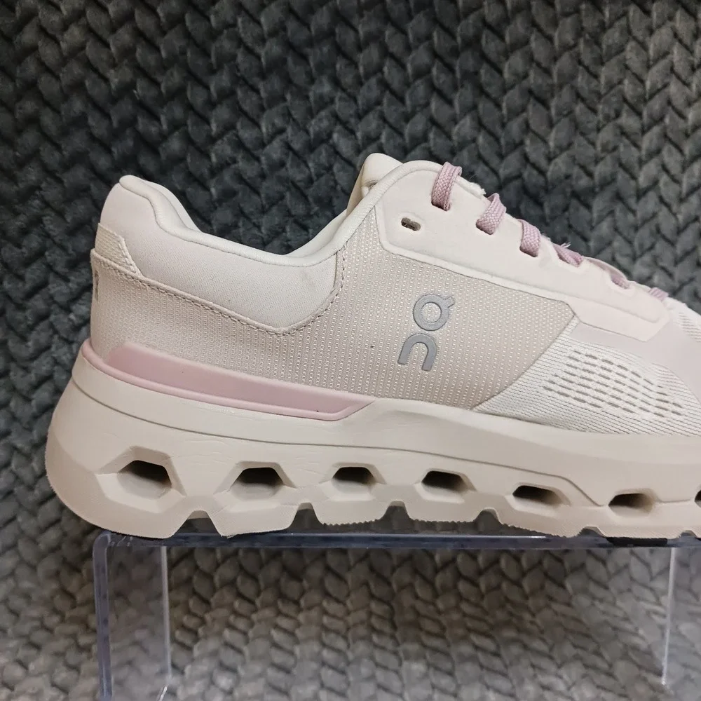 Once We Were Warriors Women's Athletic Trainers in White and Light Pink
